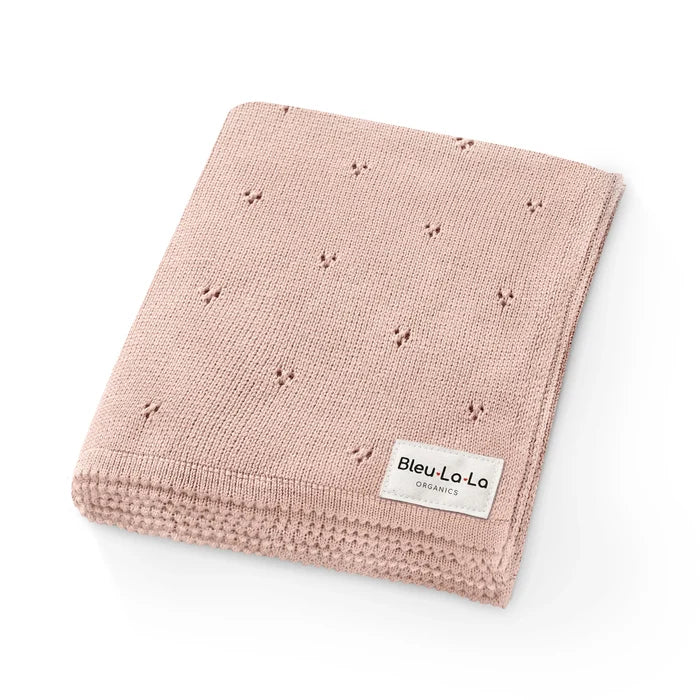 Organic Cotton Pointelle Swaddle Baby Blanket