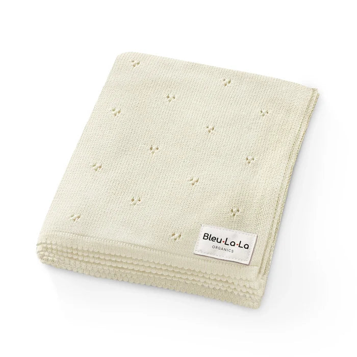 Organic Cotton Pointelle Swaddle Baby Blanket