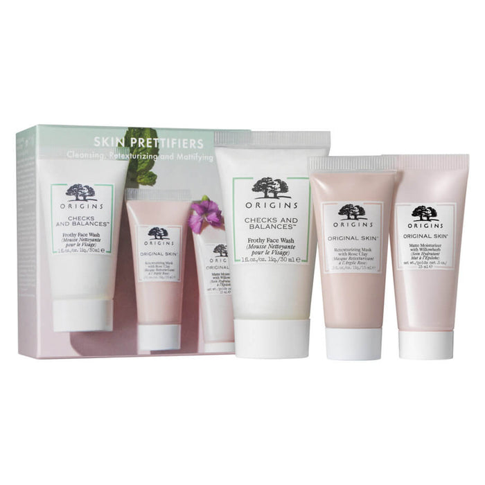 ORIGINS Skin Prettifiers Cleansing, Retexturising and Mattifying Trio