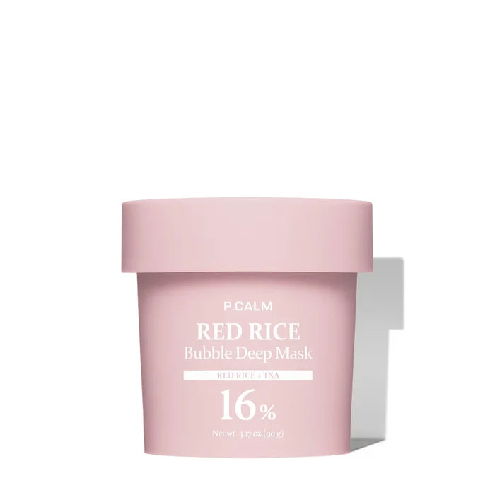 P CALM  Red Rice Bubble Deep Mask 16% Red Rice + Txa قناع الفقاعات للتنظيف العميق من بي كالم
