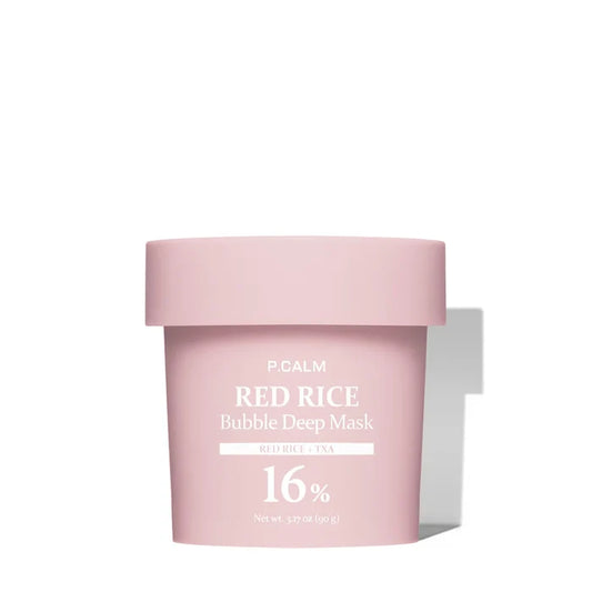 P CALM  Red Rice Bubble Deep Mask 16% Red Rice + Txa قناع الفقاعات للتنظيف العميق من بي كالم