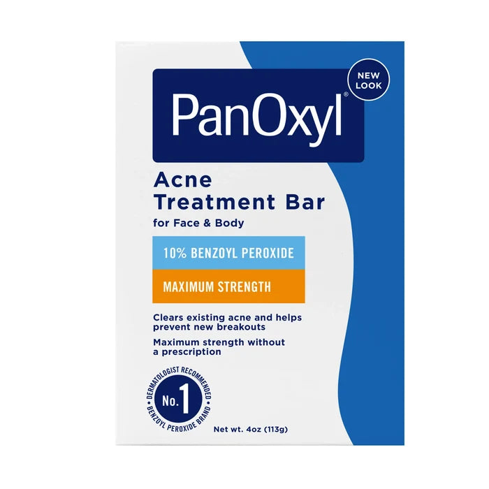 PANOXYL Acne Treatment Bar For Face & Body 10% Benzoyl Peroxide Maximum Strength صابونة علاج الحبوب بنزويل بروكسيد من بانوكسيل