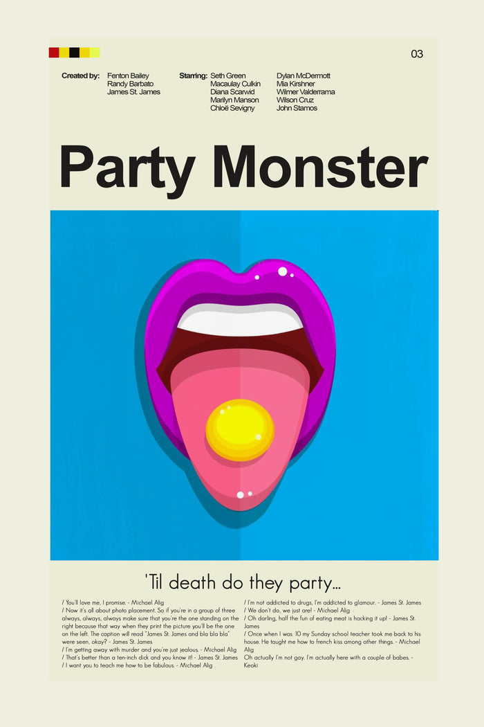 Party Monster Inspired Mid-Century Modern Print | 12"x18" or 18"x24" Print only