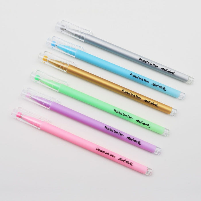 Pastel Ink Pens Fine Tip Signature 6pc