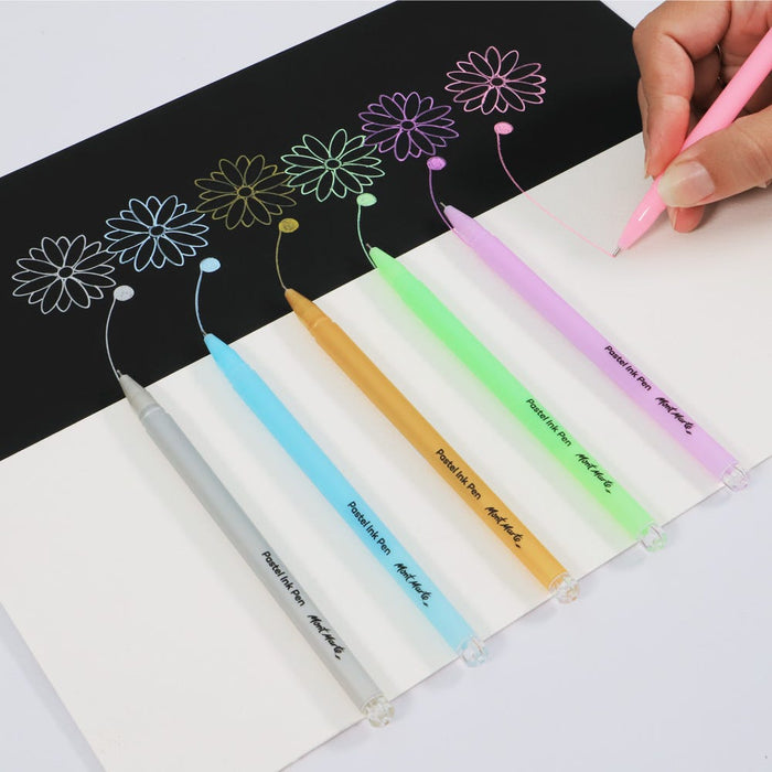 Pastel Ink Pens Fine Tip Signature 6pc
