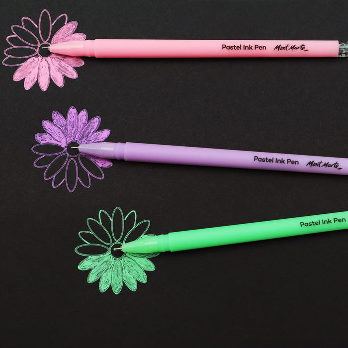 Pastel Ink Pens Fine Tip Signature 6pc