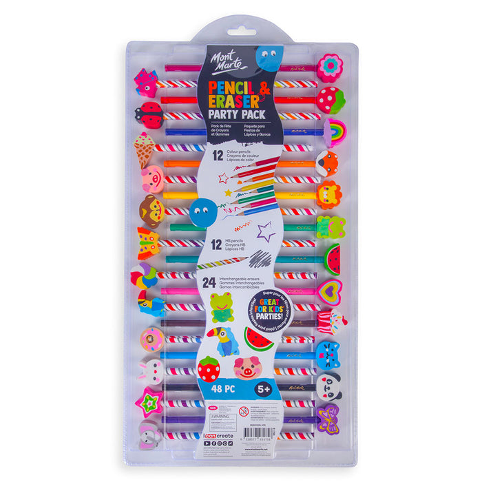 Pencil and Eraser Set 48pc