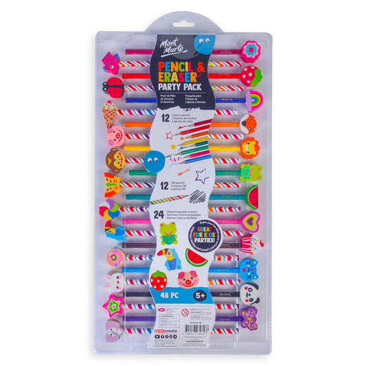 Pencil and Eraser Set 48pc
