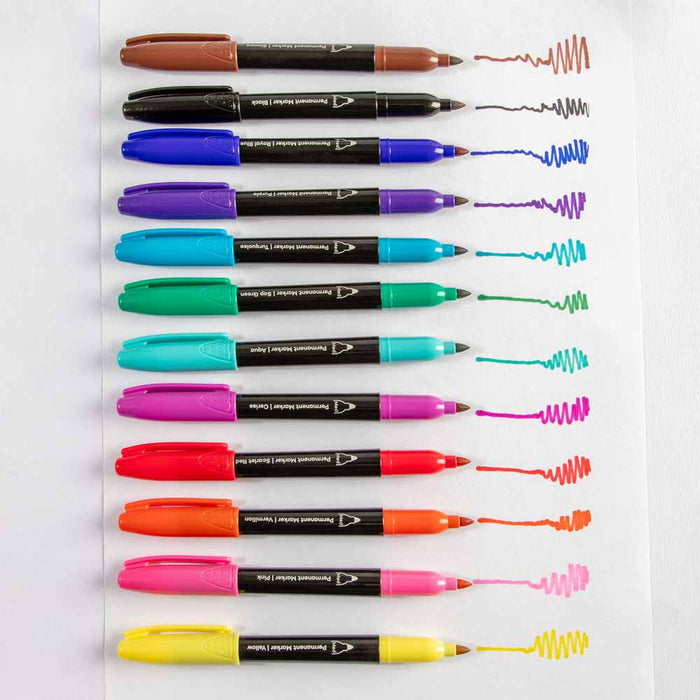 Permanent Markers Premium 12pc