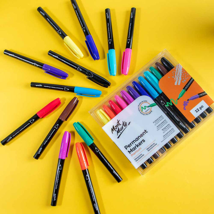 Permanent Markers Premium 12pc
