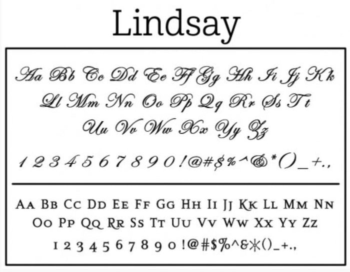 Personalized Rectangle Stamper- Lindsay Design