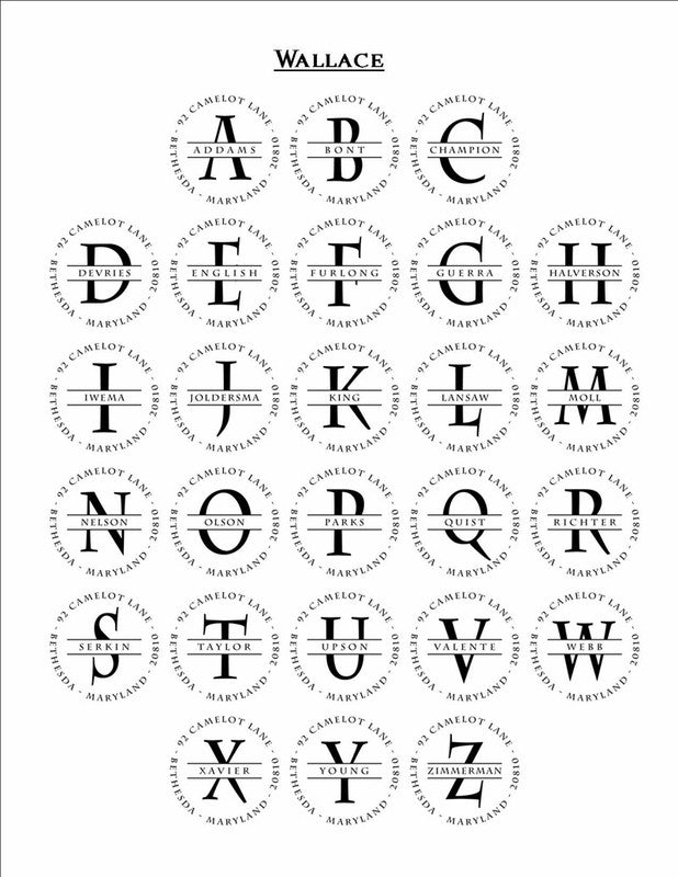 Personalized Stamper: Wallace Design