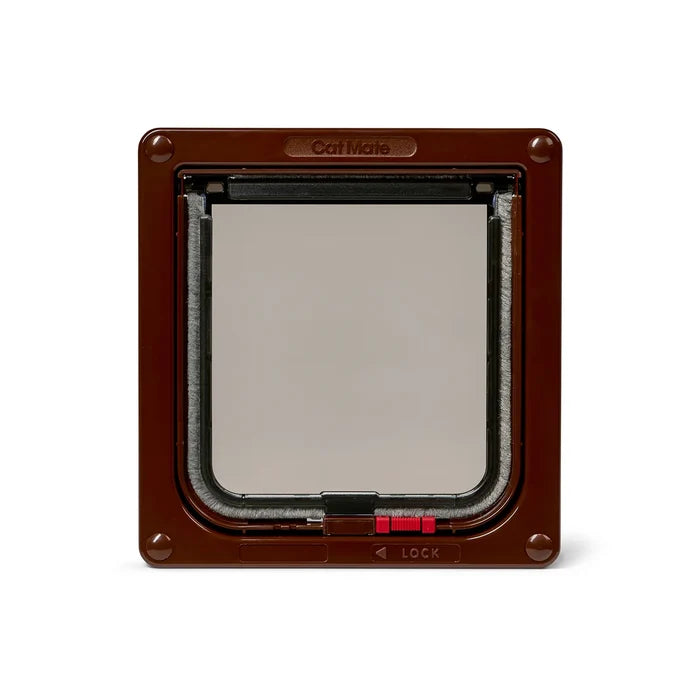 PetMate: Lockable Cat Flap Brown 16.5x17.4cm