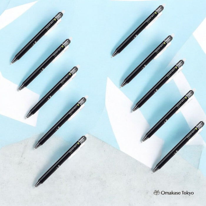 Pilot FriXion Ball Knock Retractable Erasable Gel Pen 0.5 mm – Black 10pcs