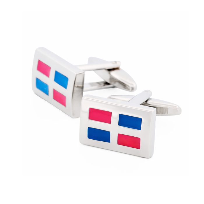 Pink Purple Enamel Cufflinks