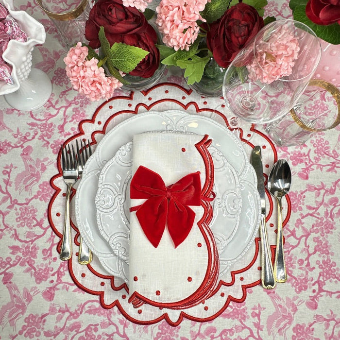 Pink Toile de Jouy Birds - Tablecloth