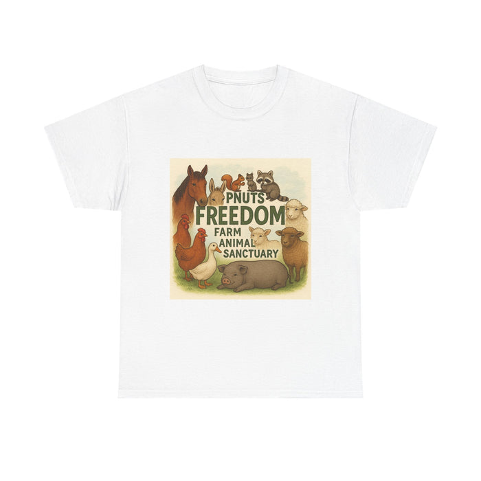 P'Nut's Freedom Farm Animals Unisex Heavy Cotton Tee