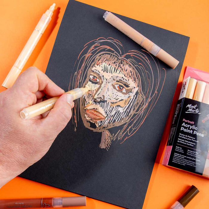 Portrait Acrylic Paint Pens Broad Signature 12pc