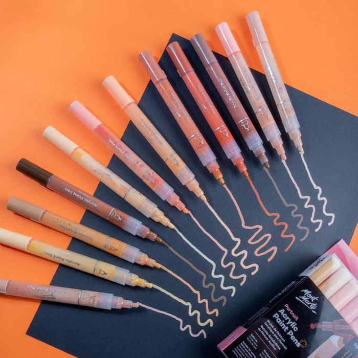 Portrait Acrylic Paint Pens Broad Signature 12pc