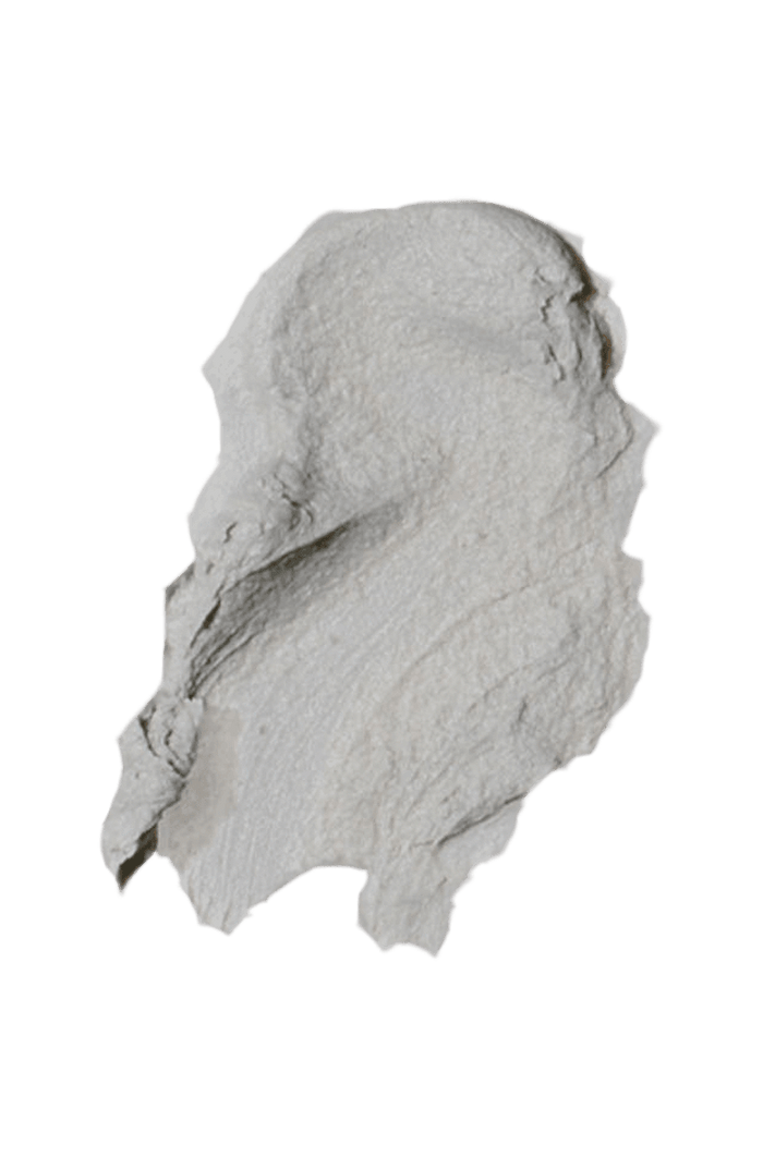 smear of white facial cream product swatch on transparent background