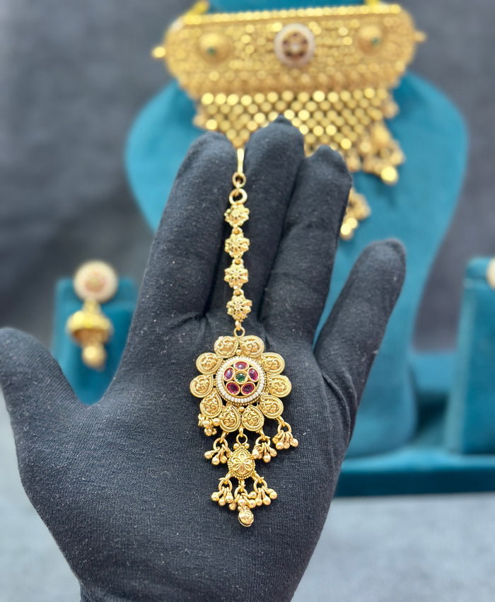 Rajwadi Bridal Choker Necklace Set NS00021