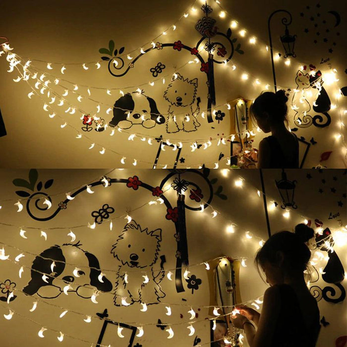 Ramadan Moon Shaped LED String Lights nebula-light.com
