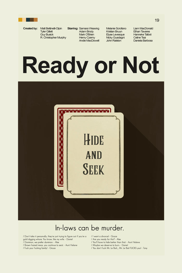 Ready or Not Inspired Mid-Century Modern Print | 12"x18" or 18"x24" Print only
