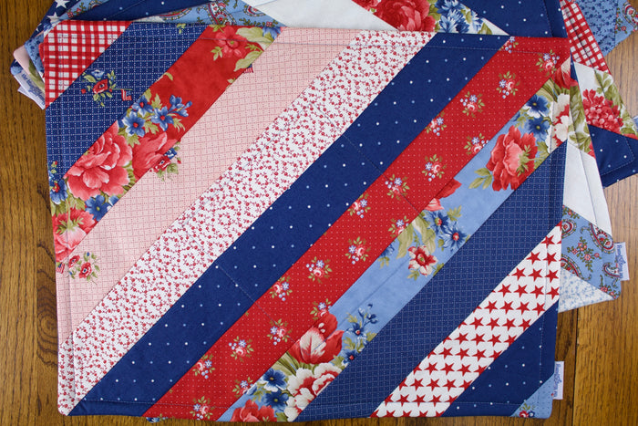 Red, White and Blue Striped Placemat