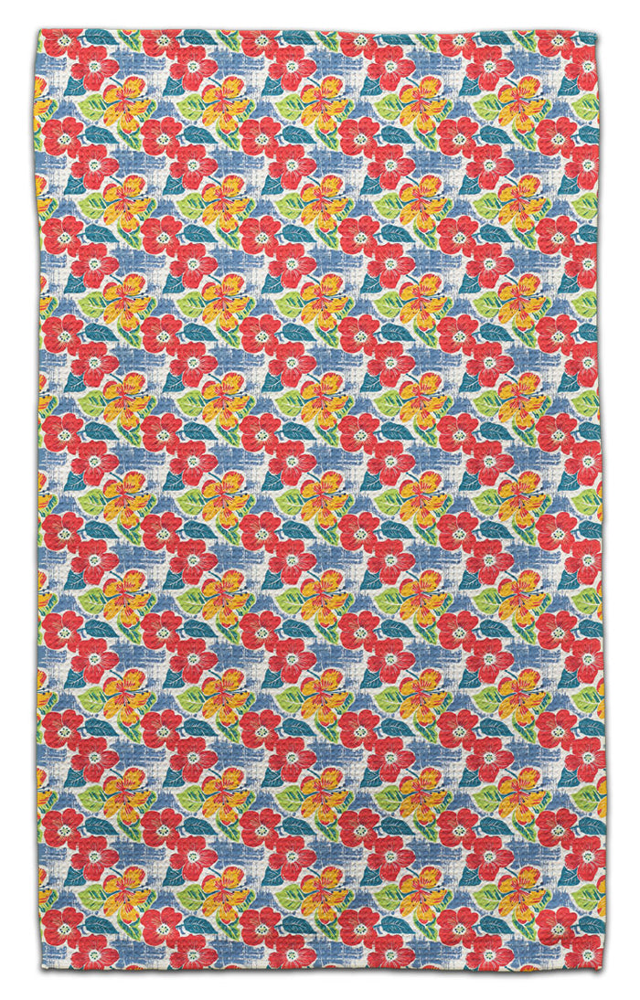 Red & Yellow Nasturtium Eco-Friendly Towel - CJ Bella Co.