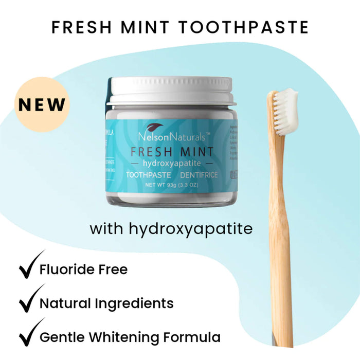 Jar of Nelson's Naturals Remineralizing Toothpaste w/ Hydroxyapatite Information