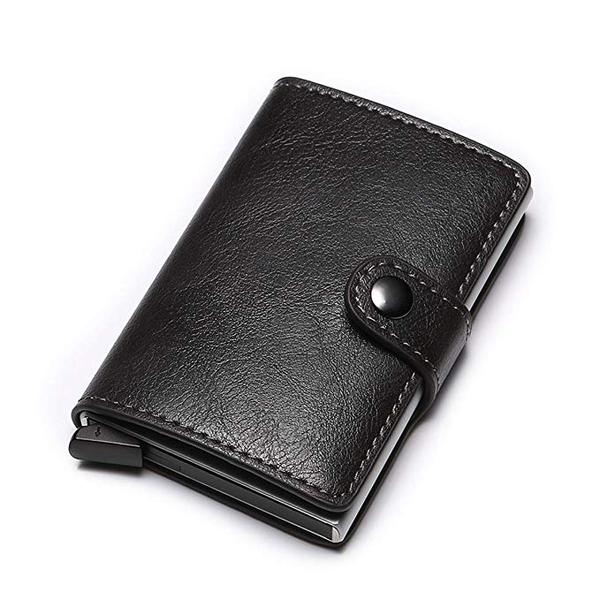 RFID Card Holder Business Wallet【Black and Coffee Colors】 Blossom Online UG