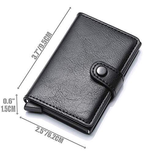 RFID Card Holder Business Wallet【Black and Coffee Colors】 Blossom Online UG