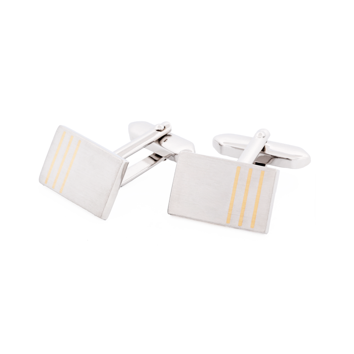 Rhodium Gold Plated Cufflinks
