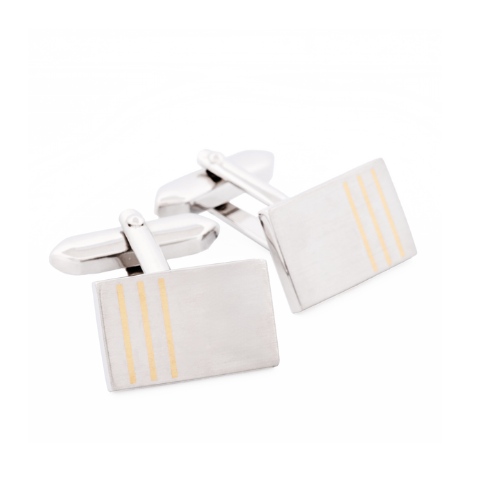Rhodium Gold Plated Cufflinks