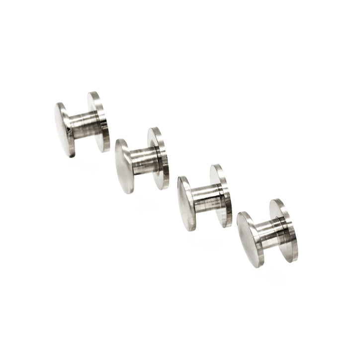 Rhodium Military Shirt Stud (set of 4)