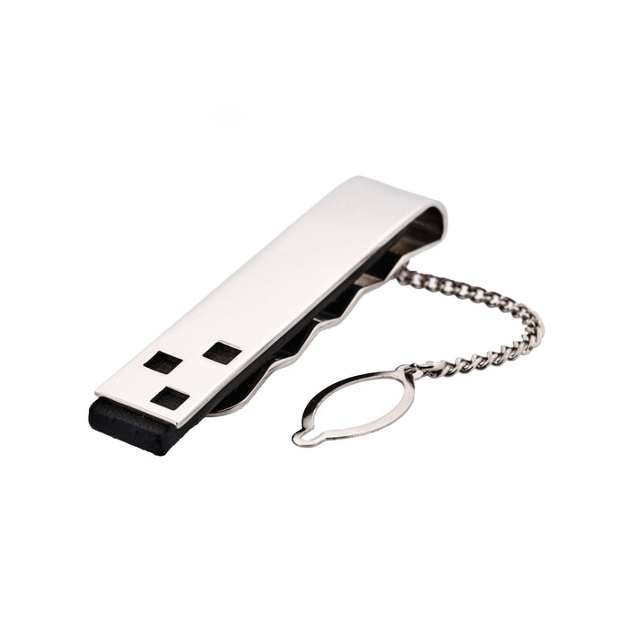 Rhodium Tie Bar