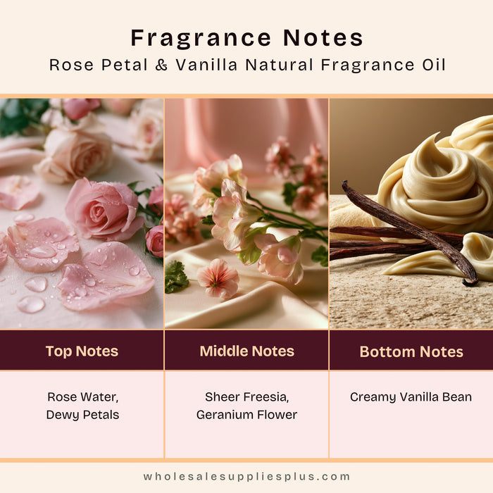 Rose Petal & Vanilla - Natural Fragrance Oil 1208