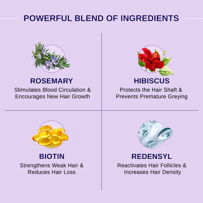 Rosemary & Hibiscus Hair Growth Oil With Redensyl, Biotin, Bhringraj & Aloe Vera - 100 ml | Pack of 2