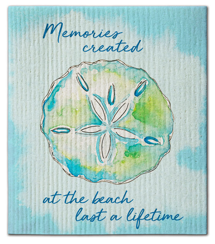 Sand dollar Memories Created Swedish Dishcloth - CJ Bella Co.