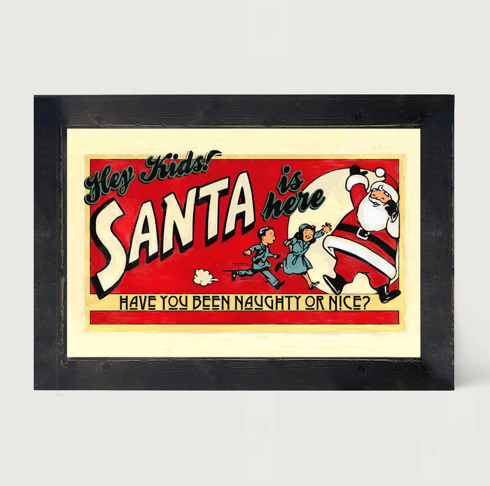 Santa is coming to town - Framed art