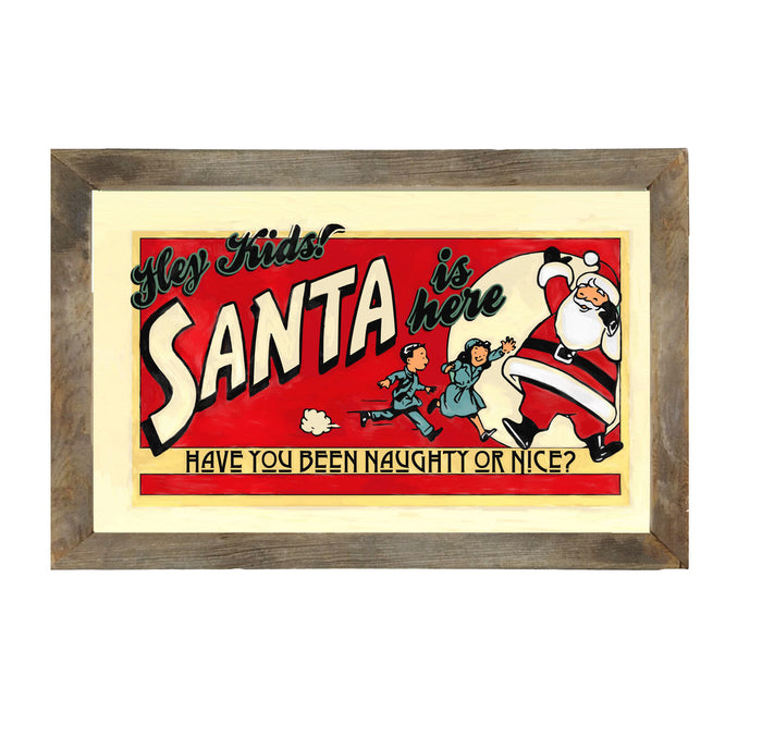 Santa is coming to town - Framed art
