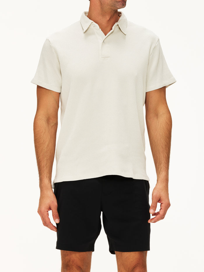 Save Khaki United Short Sleeve Waffle Polo