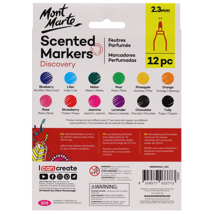 Scented Markers Discovery 2.3mm (0.09in) Tip 12pc