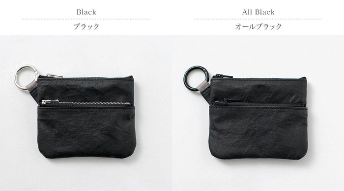 SENTI / Dyneema Leather Double Zipper Pouch