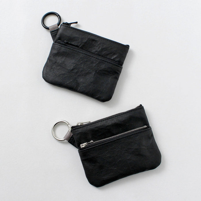SENTI / Dyneema Leather Double Zipper Pouch