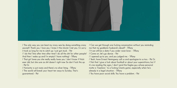 Silver Linings Playbook - Trash Bag Poncho | 12"x18" or 18"x24" Print only