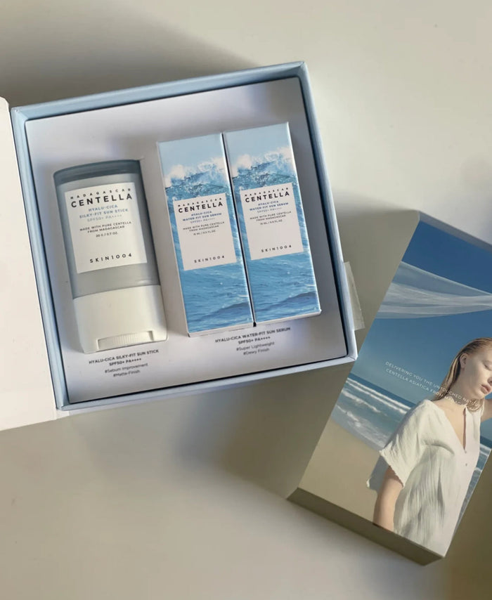 SKIN1004 Centella Hyalu Cica Sunsational Kit  مجموعة الاساسيات بالسنتيلا والهايلرونك اسد من سكن ١٠٠٤