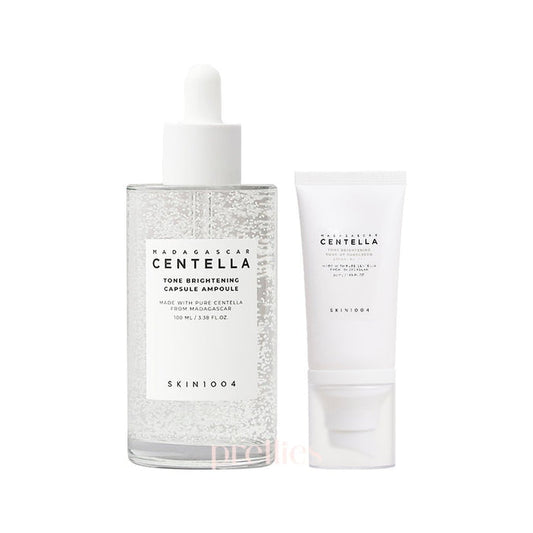 SKIN1004 Madagascar Centella Tone Brightening Collection (Ampoule + Tone-Up Sunscreen) [Set]
