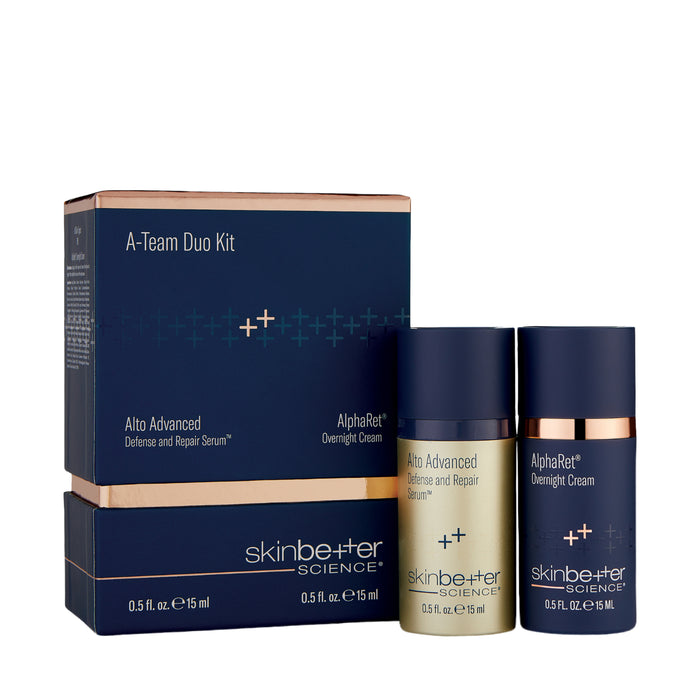 skinbetter A-Team Duo Kit with Alto Advanced Serum and AlphaRet Overnight Cream