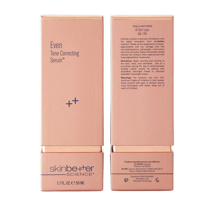 skinbetter Even Tone Correcting Serum box, 50 mL, for uneven skin tone